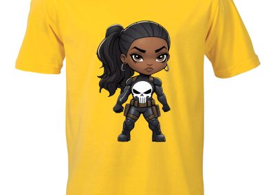 Chibi Punisher Power – Kids Yellow T-Shirt
